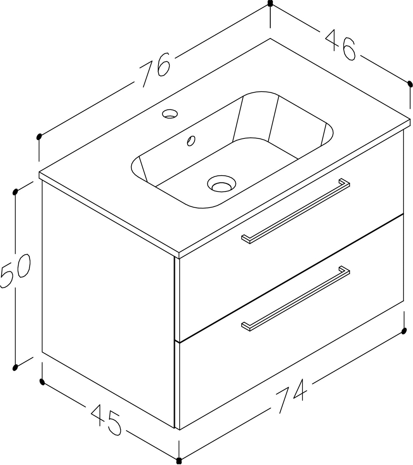 Basin and cabinet