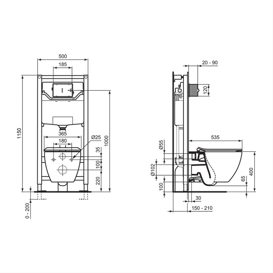 Wall Hung WC Tesi